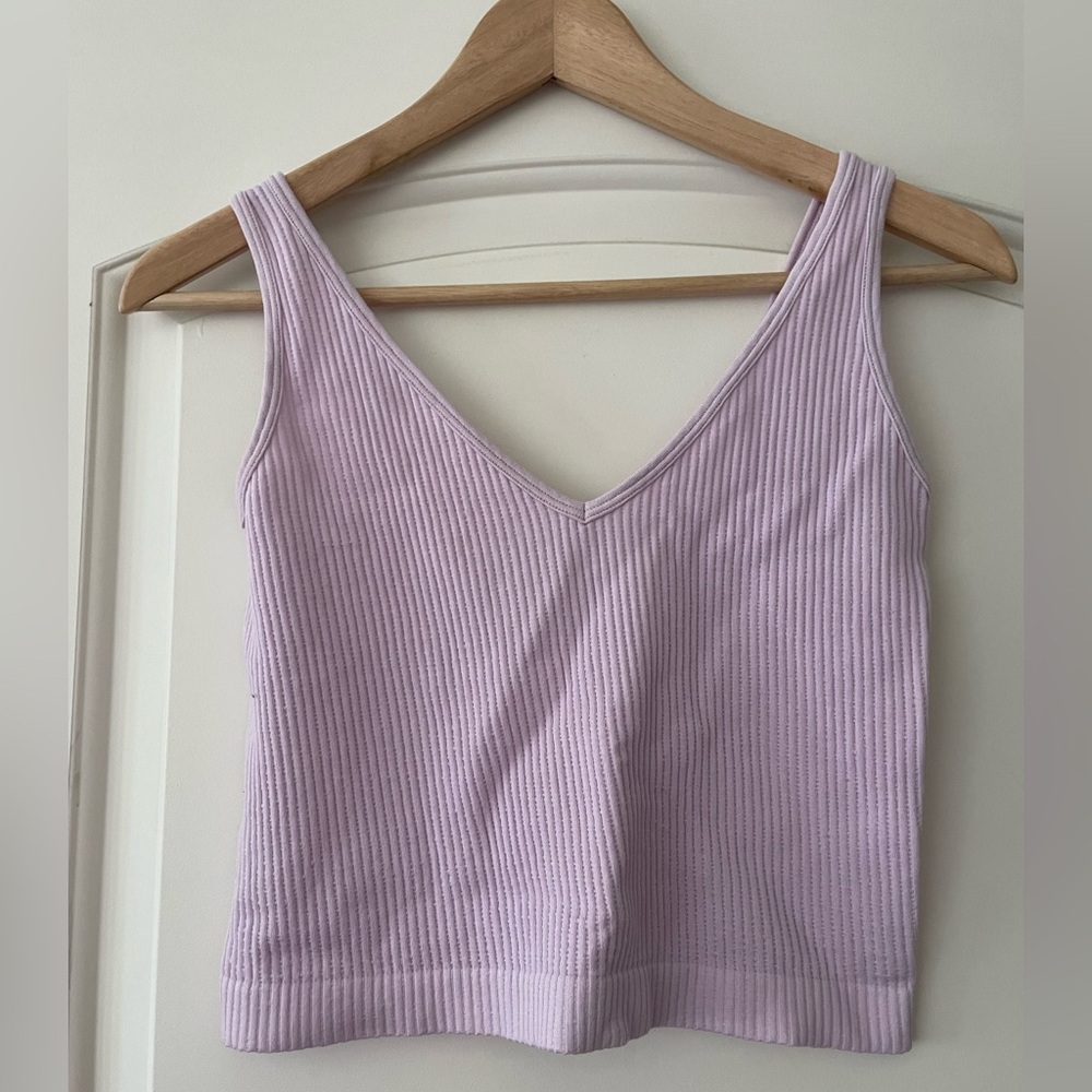Lavender Free People Ribbed Top